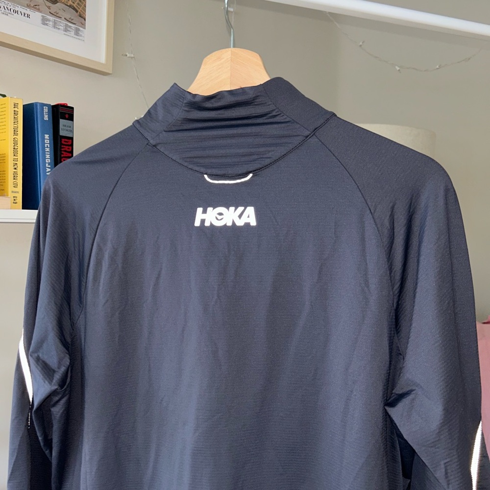 HOKA Mens Glide Tech Quarter Zip Performance Reflective Long Sleeve - Picture 4 of 12